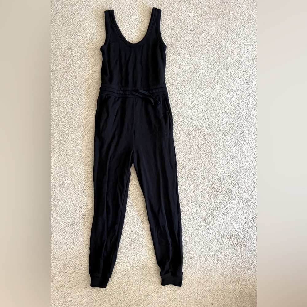 Everlane French Terry Jumpsuit Washed Black XS